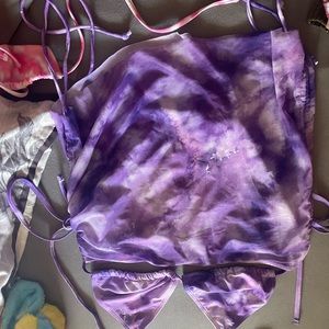 The piece purple bikini set size L